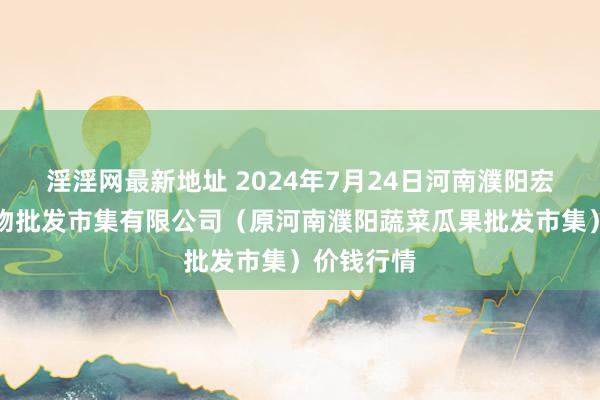 淫淫网最新地址 2024年7月24日河南濮阳宏进农副产物批发市集有限公司（原河南濮阳蔬菜瓜果批发市集）价钱行情