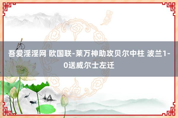 吾爱淫淫网 欧国联-莱万神助攻贝尔中柱 波兰1-0送威尔士左迁