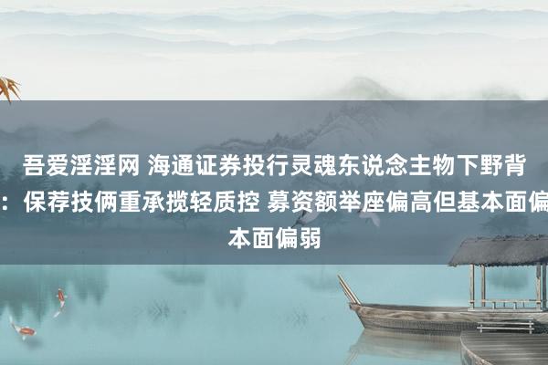 吾爱淫淫网 海通证券投行灵魂东说念主物下野背后：保荐技俩重承揽轻质控 募资额举座偏高但基本面偏弱