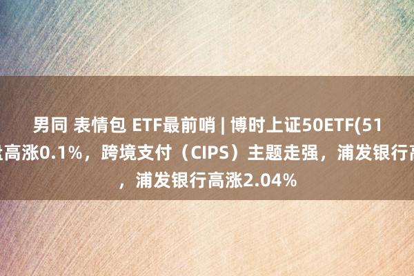 男同 表情包 ETF最前哨 | 博时上证50ETF(510710)早盘高涨0.1%，跨境支付（CIPS）主题走强，浦发银行高涨2.04%