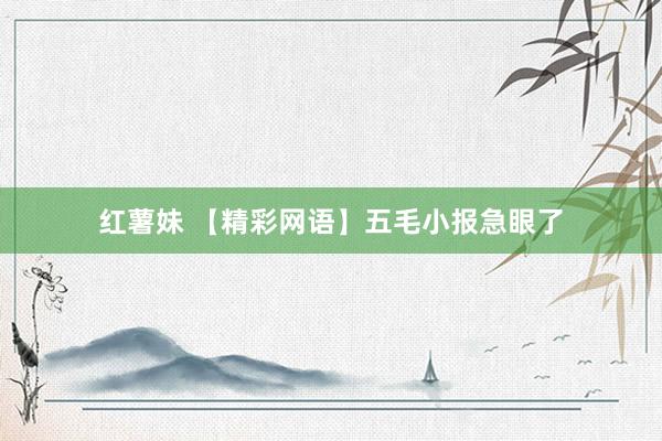 红薯妹 【精彩网语】五毛小报急眼了