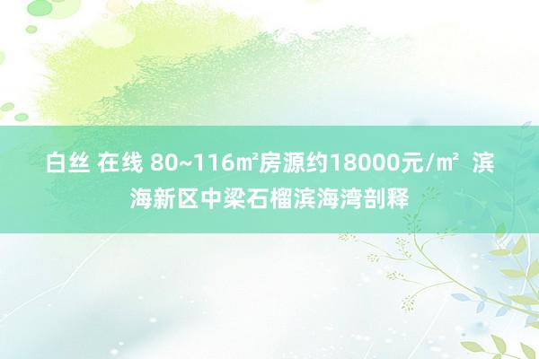 白丝 在线 80~116㎡房源约18000元/㎡  滨海新区中梁石榴滨海湾剖释